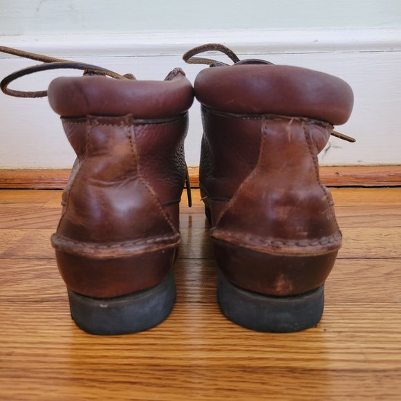 Timberland‎ 7M Brown Leather Hiking Work Boots Waterproof Vintage - Picture 3 of 9